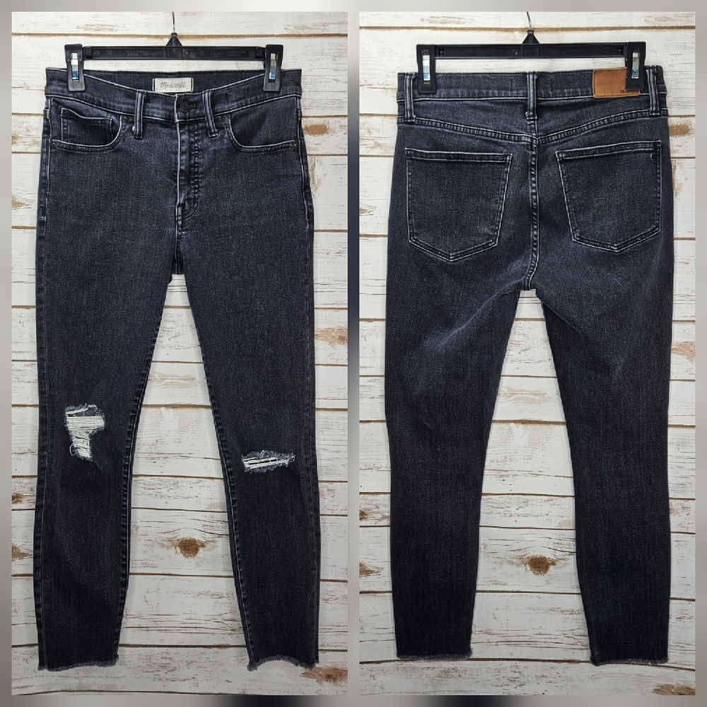 Madewell Jeans Distressed Skinmy 9" High-Rise Size 28